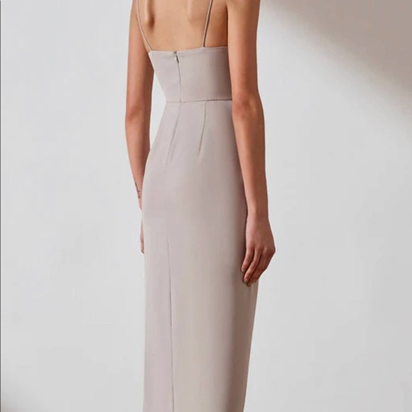 Shona Joy Tan Maxi Cocktail Dress Size: 10 - Picture 2 of 7